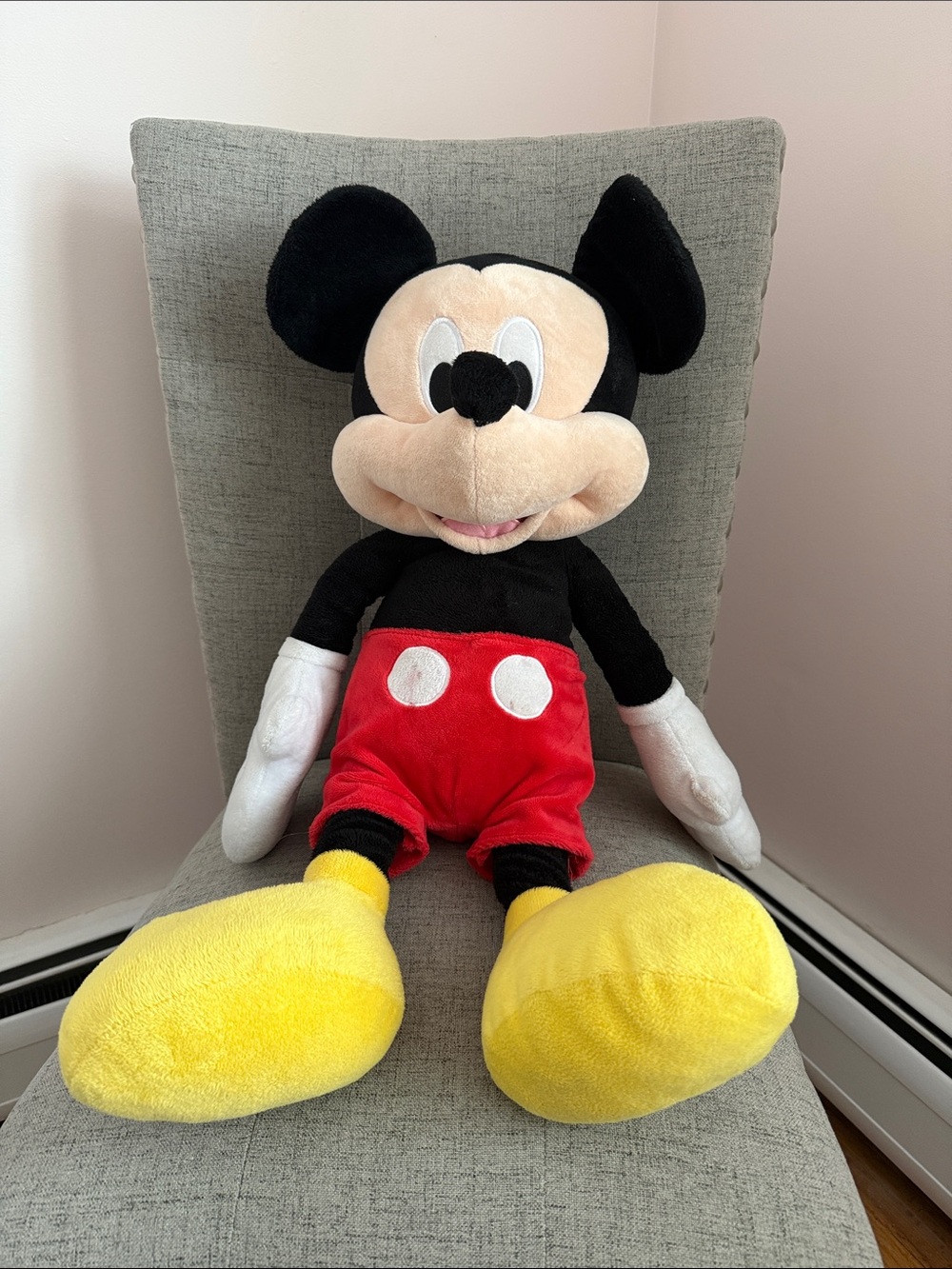 Disney Mickey Mouse Plush - Black, Red, Yellow, White